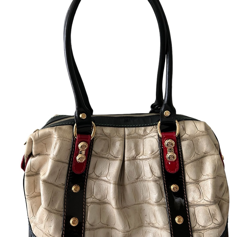 Marino Orlandi embossed croc leather bag